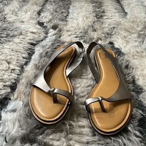 *SOLD* DVF Silver Sandals!